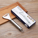 2 PCS Stainless Steel Peeler Fruit Knife Planer Multi-function Kitchen Scraper Potato Peeling Knife(Triangular Planer)