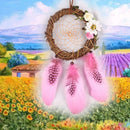 Creative Grass Woven Flower Embellishment Dream Catcher Home Decoration