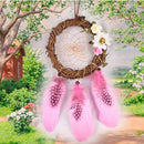 Creative Grass Woven Flower Embellishment Dream Catcher Home Decoration