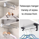 Y01B Plastic Head 14 inches Wardrobe Hardware Push-Pull Hanging Rod Clothes Rail