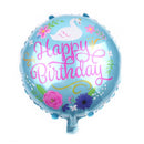 5 PCS Round White Swan Aluminum Balloon Birthday Party Decoration Toy, Size:18 inches(Blue)