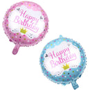 5 PCS Round White Swan Aluminum Balloon Birthday Party Decoration Toy, Size:18 inches(Blue)