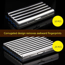 Double-gun Copper Corrugated Cigarette Case, Capacity:16 PCS Silver
