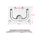 316 Stainless Steel Yacht Hardware Square Marine Floor Buckle Deck Cover Buckle Cabin Cover Handle