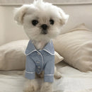 Dog Clothes Pet Pajamas Dog simulation Silk Pajamas, Size:S(Blue)