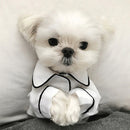 Dog Clothes Pet Pajamas Dog simulation Silk Pajamas, Size:S(White)
