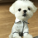 Dog Clothes Pet Pajamas Dog simulation Silk Pajamas, Size:L(White)