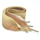 Gradient Color 4cm Width Satin Silk Ribbon Shoelaces Sneaker Sport Shoes White Shoes Laces, Length:100cm(Yellow Brown)