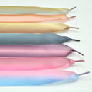 Gradient Color 4cm Width Satin Silk Ribbon Shoelaces Sneaker Sport Shoes White Shoes Laces, Length:100cm(Pink Blue)