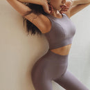 3 PCS Women Fitness Thicken Sports Bra Running Breathable Vest, Size:XL(Purple)