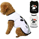 Pet Clothes Dog Love Pattern Vest Dog Clothes, Size:M(White)
