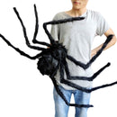 2 PCS Creative Halloween Party Black Plush Spider Decoration, Size:30cm