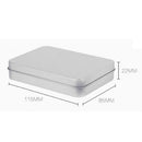 11.5x8.5x2.2cm Rectangular Metal Storage Box Tinplate Business Card Storage Box(Flat Cover)