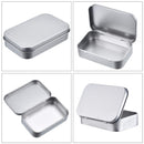 11.5x8.5x2.2cm Rectangular Metal Storage Box Tinplate Business Card Storage Box(Flat Cover)