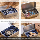 11.5x8.5x2.2cm Rectangular Metal Storage Box Tinplate Business Card Storage Box(Flat Cover)