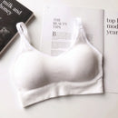 Seamless Threaded Vest With Chest Pad Tube Top, Size: One Size(White)
