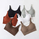 Seamless Threaded Vest With Chest Pad Tube Top, Size: One Size(White)