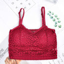 Sexy Lace Sling Beauty Strap Chest Pad Wrapped Chest, Size: One Size(Wine Red)