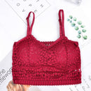 Sexy Lace Sling Beauty Strap Chest Pad Wrapped Chest, Size: One Size(Wine Red)