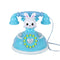 Children Retro Cartoon Telephone Early Education Story Machine Simulation Telephone Toy(Blue)
