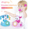 Children Retro Cartoon Telephone Early Education Story Machine Simulation Telephone Toy(Blue)