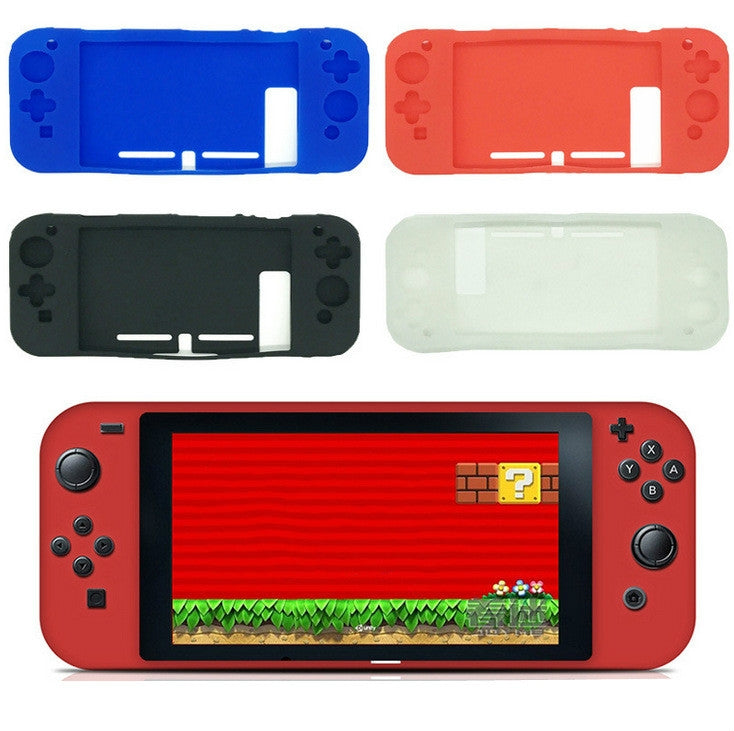 Silicone Protection Case All-inclusive Rubber Cover for Switch Game Console(Red)