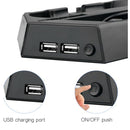 KJH PSLIM-03 Multi-function Host Bracket Cooling Fan Ultra-thin Machine Bracket Fan Charger for PS4 / SLIM Console