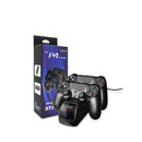 USB Dual Charger Dock Station with LED Indicator for PS4 Wireless Controller(Black )