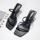 Pin-toe Stiletto Fashion Women High Heel Sandals(Beige)