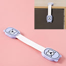 2 PCS Child Safety Protection Supplies Baby Cartoon Poster Safety Lock Drawer Anti-pinch Hand Protection Lock(Blue)