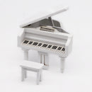 1:12 Mini House Toy Simulation Grand Piano Decoration(White)