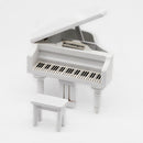 1:12 Mini House Toy Simulation Grand Piano Decoration(White)