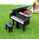 1:12 Mini House Toy Simulation Grand Piano Decoration(White)