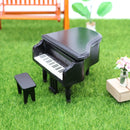 1:12 Mini House Toy Simulation Grand Piano Decoration(White)