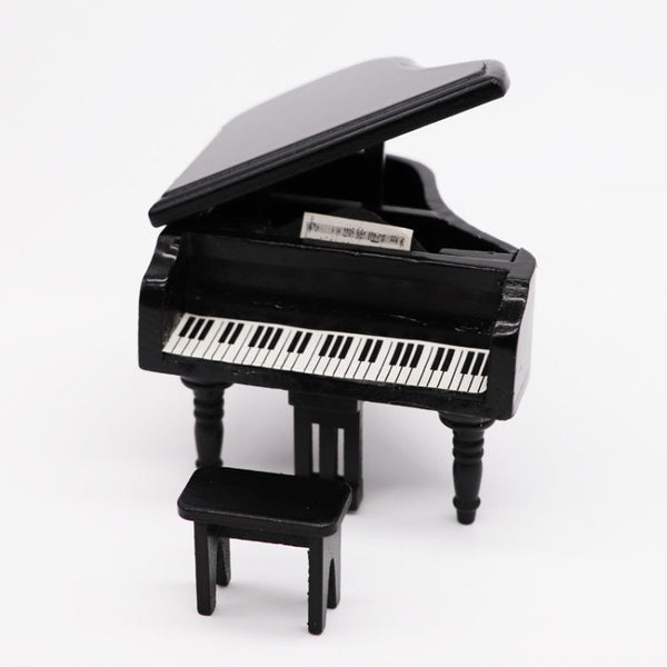 1:12 Mini House Toy Simulation Grand Piano Decoration(black)