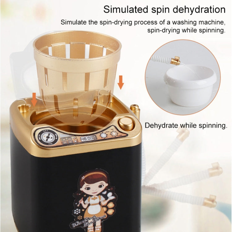 Mini Multifunction Kids Washing Machine Toy Beauty Sponge Brushes Washer(Pink)