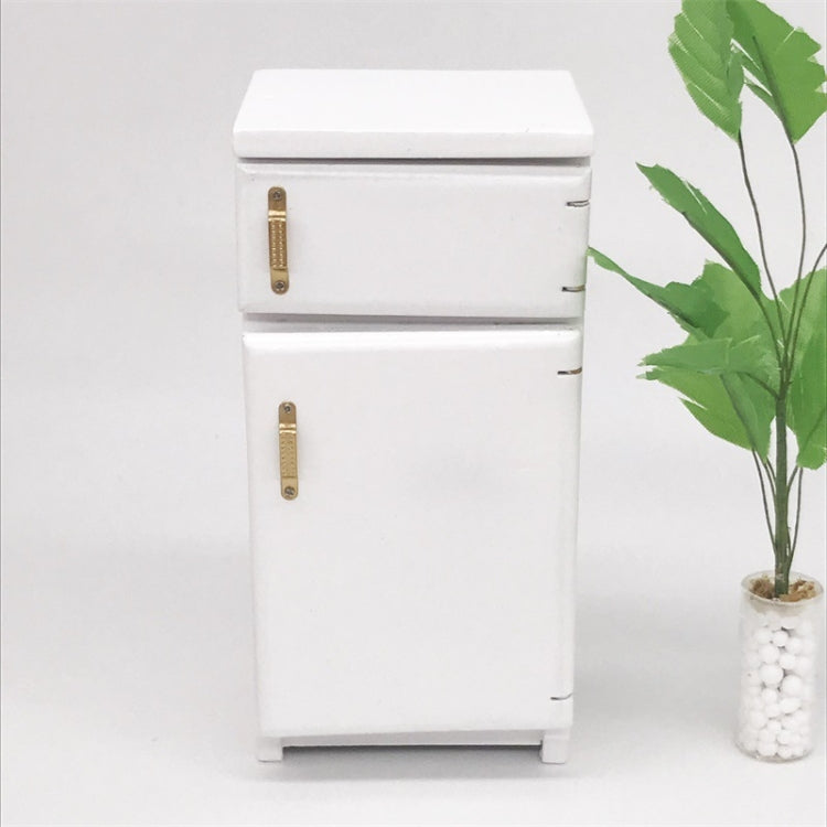 1:12 Doll House Mini Kitchen Model Refrigerator(White )
