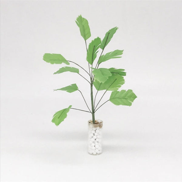 3 PCS 1:12 Mini Doll House Dollhouse Plant Model Foreign Toy Vase Banana Green Tree