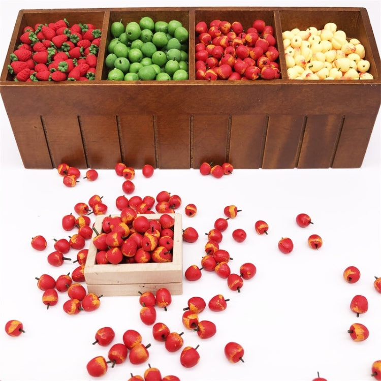 30 PCS / 3 Packs 1:12 Mini Doll House Kitchen Miniature Food Play Decoration Fruit Apple(Red)