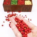 30 PCS / 3 Packs 1:12 Mini Doll House Kitchen Miniature Food Play Decoration Fruit Apple(Red)
