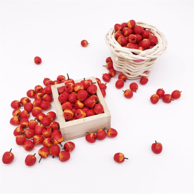 30 PCS / 3 Packs 1:12 Mini Doll House Kitchen Miniature Food Play Decoration Fruit Apple(Red)