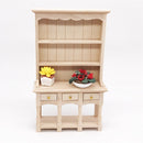 Dollhouse Furniture Miniature Study Room Decoration Wooden Bookcase Cabinet with Drawers(Prime Embryo)