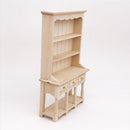 Dollhouse Furniture Miniature Study Room Decoration Wooden Bookcase Cabinet with Drawers(Prime Embryo)