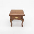 1:12 Mini Doll House Decoration Coffee Table Bedside Table(Walnut Color)