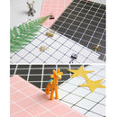2 PCS Big Grid Card Food Shooting Props Photography Background(White)