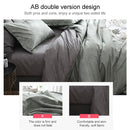 Bedding Set Solid Plaid Side Bed Comforter Duvet Cover Sheet Set, Size:200*230cm(2x Pillowcase,1x Quiltï¼‰(Green)