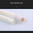 2 PCS 18mm Diameter Plastic Drain Pipe Water Outlet Extension Hose with Clamp for Semi-automatic Washing Machine / Air Conditioner, Size:1m Length