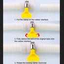 2 PCS 18mm Diameter Plastic Drain Pipe Water Outlet Extension Hose with Clamp for Semi-automatic Washing Machine / Air Conditioner, Size:1m Length
