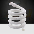 2 PCS 18mm Diameter Plastic Drain Pipe Water Outlet Extension Hose with Clamp for Semi-automatic Washing Machine / Air Conditioner, Size:2m Length
