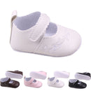 Baby Girl First Walkers PU Leather Cute Princess Crib Shoes(Light Blue)